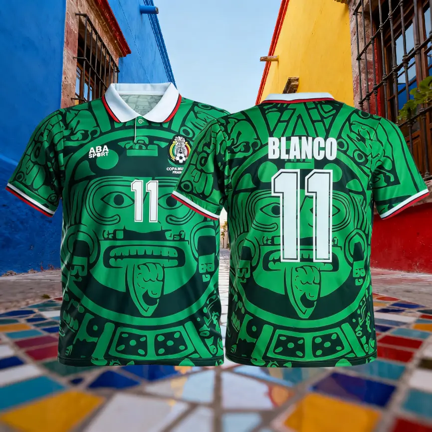 Blanco 1998 Mexico Retro Home Green Away Black No.11 No.15 Hernandez Short-Sleeved Long-Sleeved Football Shirts