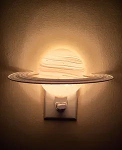 Moon and Saturn Illuminating Night Lights Combo with Planet Lamp - 3D Printed Eco-Friendly Lamps