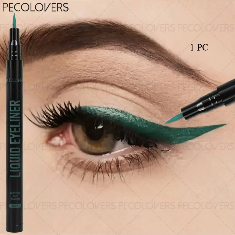 1Pc Bright Shade Eyeliner Liquid Pen, Fine Liner Eye Marker, Rich Hue Eye Styling Tool, Precise Coloring Eye Accessory For Daily Matching And Festival Looks, Purple And Pink, Eye Makeup Product