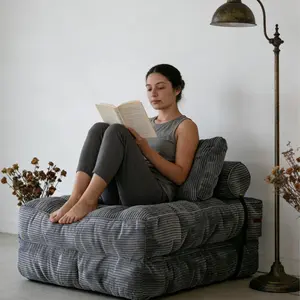 Modular foldable single sofa