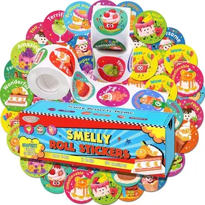 3 Rolls Scratch and Sniff Scented Stickers for , 600 count Motivational  Classroom Scented Stickers, Smelly Encouragement School Sticker for Teachers, Students(1.57")