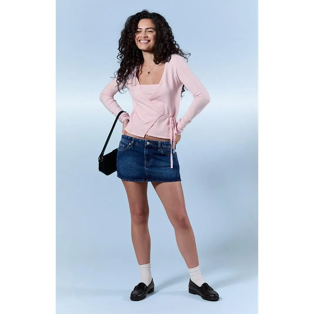 Pacsun Women's Piper Stretch Dark Blue Jean Micro Mini Skirt - Multicolor Pacsun Women's Piper Stretch Dark Blue Jean Micro Mini Skirt - Multicolor