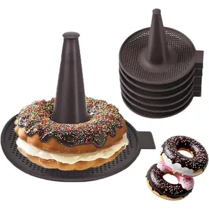 6-Cavity Non-Stick Silicone Donut Pan Doughnut Mold Bagel Maker Set for Homemade Baking Pastries Easy Clean 6Pcs