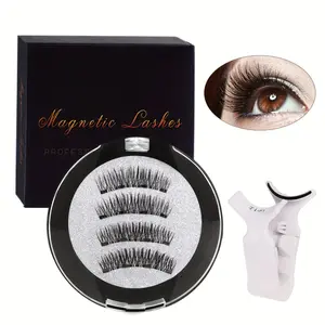 A Set of Two Pairs of Eight-Fold Magnetic False Eyelashes - Easy to Wear, No Glue Needed, Reusable And Waterproof, Creating a Natural Look - Suitable for Any Occasion Or Daily Makeup, Featuring Fine, Dense, High-Quality