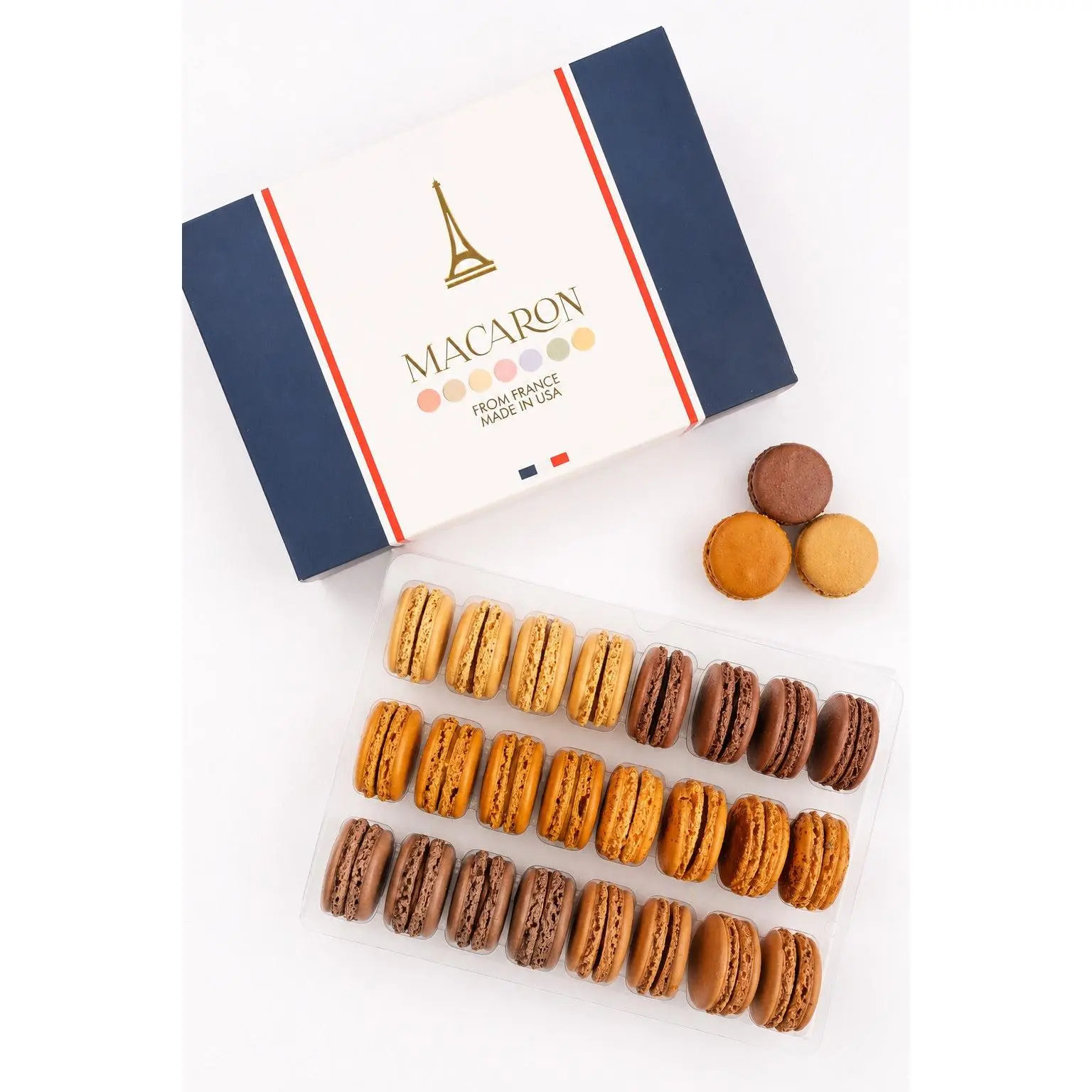 Assorted Chocolates Macaron Box - 24 Pack