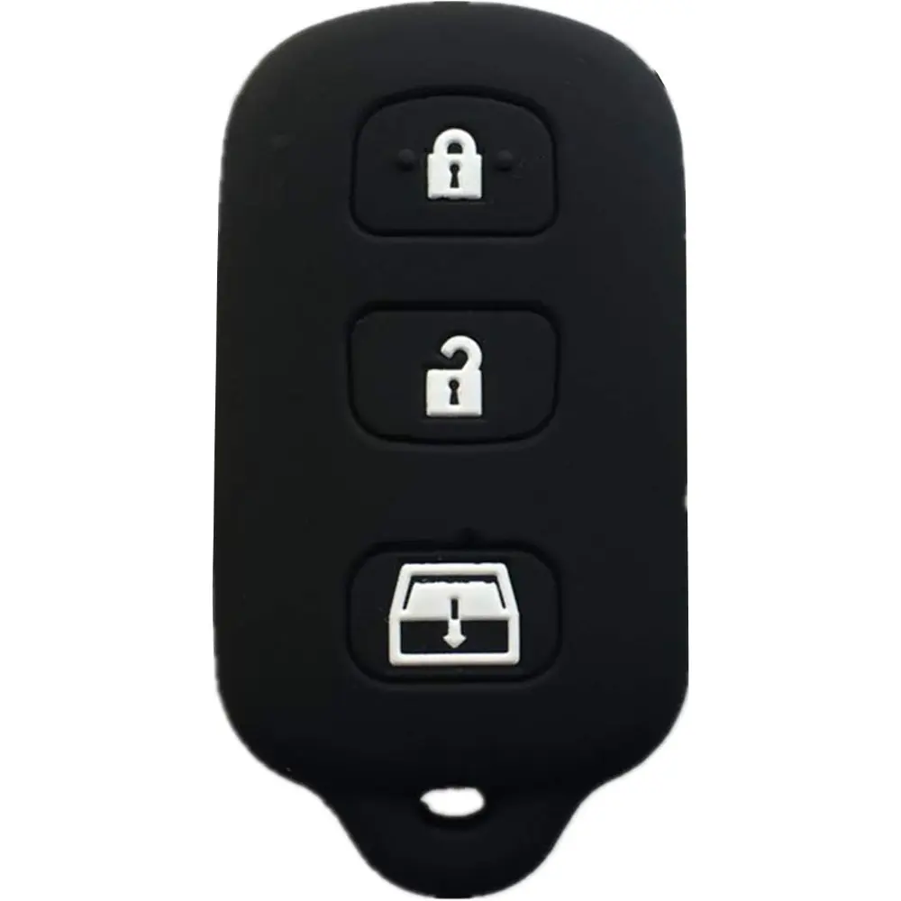 Silicone Car Key Protector & Key Fob Shell - Keyless Entry Remote Control Cover Case Replacement for 1999-2009 Toyota 4Runner, 2001-2008 Toyota Sequoia, HYQ12BBX, HYQ12BAN, HYQ1512Y