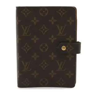 Pre-owned Louis Vuitton Canvas Small Leather Goods Agenda MM Monogram Notebook Cover