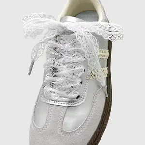 Lace Shoelaces DIY Cute Girl Accessories Lace Shoelaces Pair 100cm 39.37 Inches, Adorable Girls' Shoe Laces, Perfect Gift