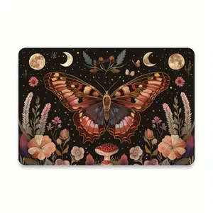 Vintage Butterfly & Moon Metal Tin Sign - 8x12 Inch Retro Celestial Wall Art with Moon Phases & Butterfly Design, Durable Indoor/Outdoor Decoration for Home, Cafe, Bar, - Easy to Hang Metal Plaque