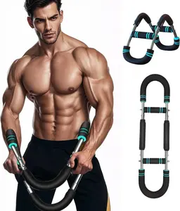 Sake Twister Arm Trainer, Twister Arm Exerciser Adjustable Chest Expander Portable Power Twister Bar Muscular Strength Enhancer Thigh Master Trainer Men Upper Body Strength at Home Fitness Equipment