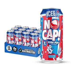 NO CAP! Soda Pop - Red, White, and Boom - 16oz (12pk) NO CAP! Soda Pop - Red, White, and Boom - 16oz (12pk)