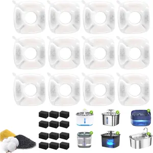 24 count  Water Fountain Replacement Filters for Veken Pet Fountain Filters 67oz/2L, 95oz/2.8L,135oz/4L Water Fountain Automatic,Pre Filter Sponge