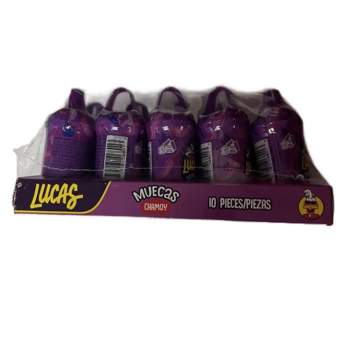 Lucas Muecas chamoy flavored lollipop with chili powder 10 count