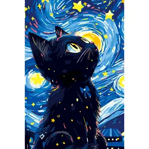 Cat Diamond painting, Crystal Diamond Painting Kit, Frameless