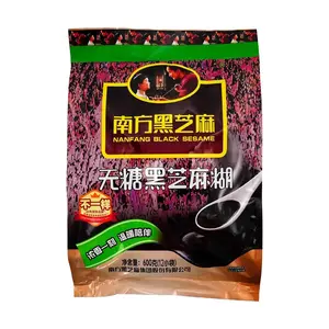 NANFANG Sugar-Free Black Sesame Paste 12 Pack 21.16oz Healthy Breakfast Cereal Replacement