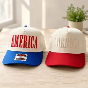America made hat, patriotic trucker hat, USA hat, god bless America cap, puff embroidered cap 4th of July Hat, Unisex Hat
