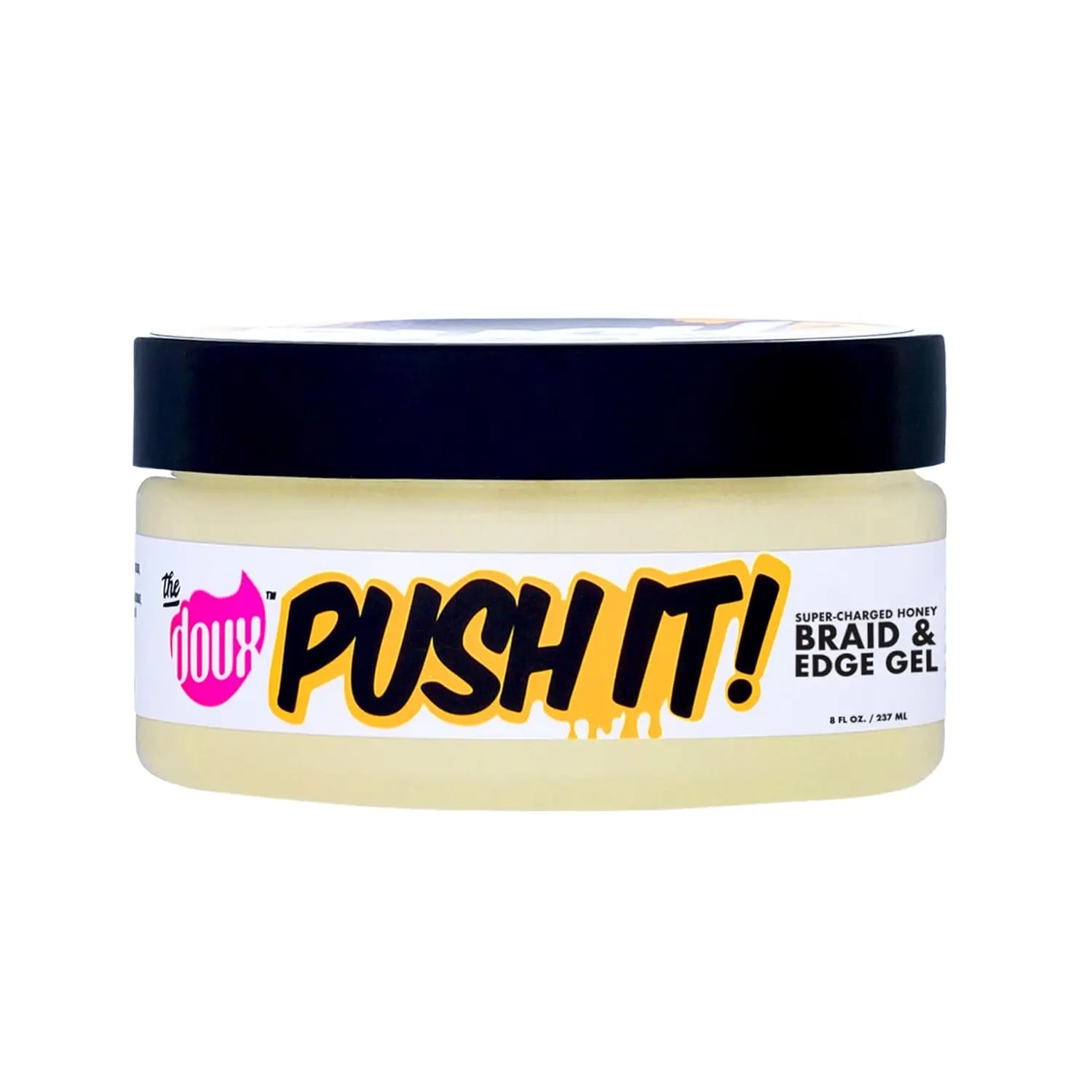 The Doux 2-in-1 Braiding & Edge Control Gel, Strong Hold Moisturizing Formula for Smoothing Curly Hair, No Flakes or Residue
