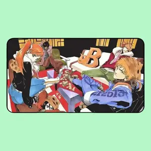 Bleach Anime Mouse Pad with Ichigo, Orihime & Rukia, Stylish Lounge Scene Gaming Desk Mat for Otaku, Manga and Anime Fans – FASTSHIPPING
