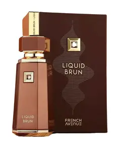 French Avenue Liquid Brun Eau De Parfum 3.4 fl oz 100 ML Edp Fragrance High Quality Aromatic Floral Perfume with Cinnamon Cardamom & Bourbon Vanilla Notes