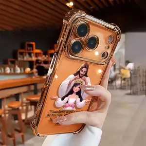 God-given crown blessing pattern mobile phone case. Suitable for iPhone 17 Pro Max mobile phone case. 16, 15, 14, 13, 12, 11 Pro Max version. Electroplated four-corner anti-drop protection mobile phone case.