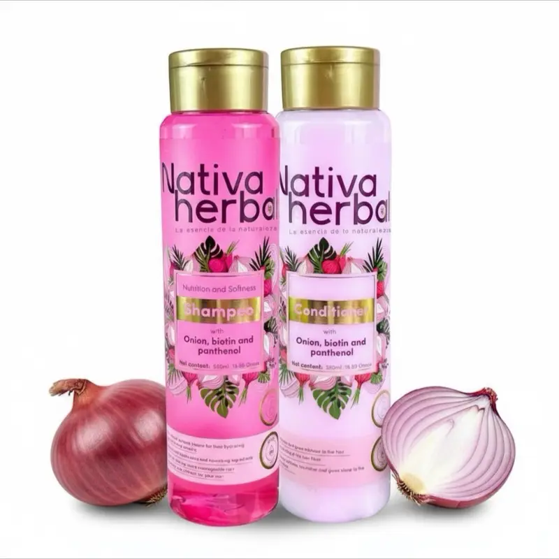Nativa Herbal Onion, Biotin and Panthenol Shampoo & Treatment (18.5 Fl Oz/550 ml)  grow, shampoo Conditioning Restorative Haircare