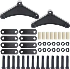 Trailer Shackle Kit, Trailer Axle Equalizer Shackle Kit, Tandem Axle Trailer Shackles Equalizers Kit for Double Eye Leaf Springs 3500 lbs-5200 lbs Axles (14  & 14 Nuts)