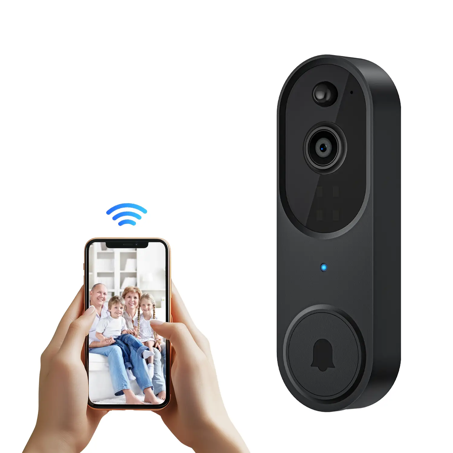 Wireless Video Doorbell Camera, Smart Security Doorbell Camera, 1080P, AI Human Detection , Night Vision, Instant Alert, Two Way Audio, 2.4G WiFi Only