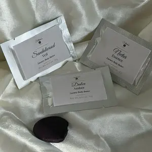 Luxury Body Butter Discovery Set | 3 Handmade Skincare Samples | Non-Sticky Moisturizer for Dry Skin | Fast-Absorbing Shea, Mango & Cocoa Butter Blend | Try Multiple Scents Before Buying Full Size
