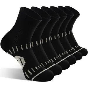 Copper Ankle Compression Socks for Men and Women(6 pairs), Breathable Arch Support Short Running Socks