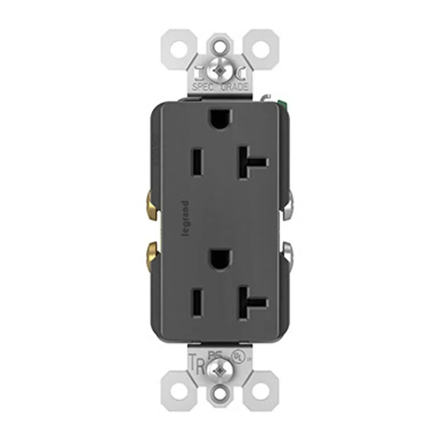 Legrand TR26352RBK radiant 20A Tamper-Resistant Duplex Outlet, Black