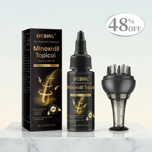 OCSINL 5% Minoxidil for Men and Women Hair Growth, Organic Rosemary Hair Growth Kit with Comfort Scalp applicator-Topical Serum for ScalpHair Loss Thinning or Longer Hair Care-2.02oz/60ml