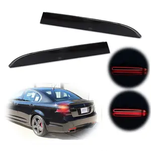 2PCS Smoked Rear Bumper Reflector LED Brake Tail lamps Light For 2016 2017 2018 2019 2020 2011 2022 Chevrolet Camaro, Replace OEM 92282553,92282552,GM1185112,GM1184112