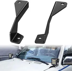 Nilight Heavy-Duty Iron Alloy Ditch Light Brackets Hood Hinges Mount Kit, Fits LEDs for Auxiliary Offroad Lighting, Compatible with Toyota 4Runner (1989-1995) & 3rd Gen Pickup