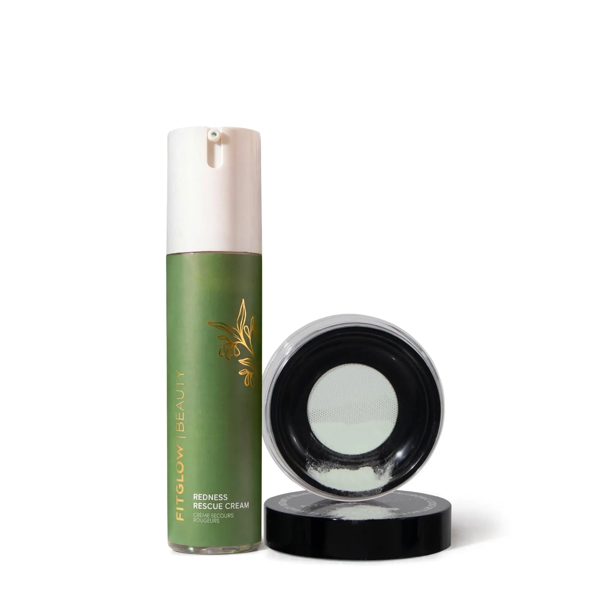 Redness Rescue Cream + Green Loose Setting Powder Duo
