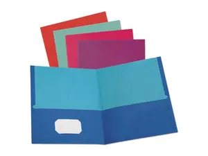 Tops 51274EE Twisted Twin Textured Pocket Folders, Assorted, 10/PK