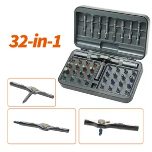 【Father's Day】Multifunctional 32-in-1 Ratchet Screwdriver Set, Magnetic Precision Bits, Detachable Non-Slip Handle, Household & Daily DIY Repair Tools