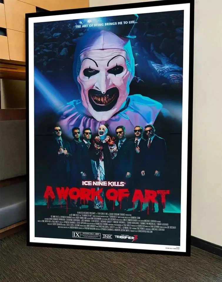 POSTER! Ice Nine Kills x Terrifier 3 The Art Of Dying Brings Me To Life Poster Print Unframe