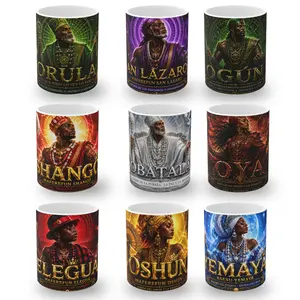 Yoruba Orisha Mug 11oz,  Vibrant Spiritual Ceramic Cup Collection