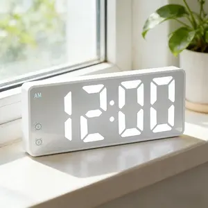 LED Alarm Clock, USB Plug-in/Battery Powered Digital LED Display Electronic Alarm Clock, Desktop Clock for Home Office Dormitory Decor