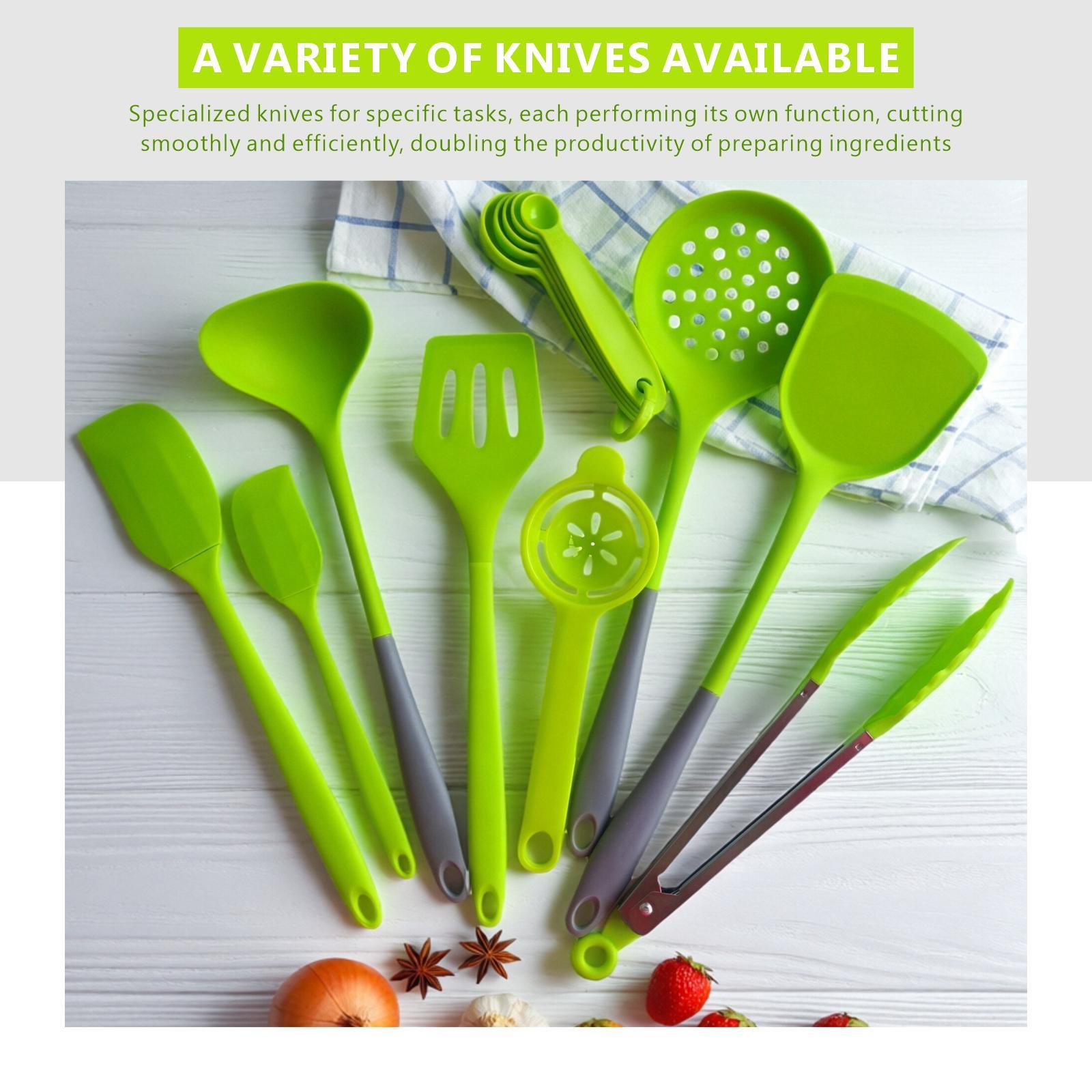 15PCS knife holder kitchen knife set: Japanese style knife, meat/vegetable knife, chicken bone knife, German steak knife storage built-in sharpener - stainless steel washable dishwasher suitable for women, wives, Mother's Day, pink/white/black