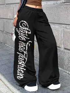 Women's Street Style Loose-Fit Sweatpants, Cool Hip-Hop Dance Pants, Youth Fashion Joggers for All Seasons, Trendy Casual Wear