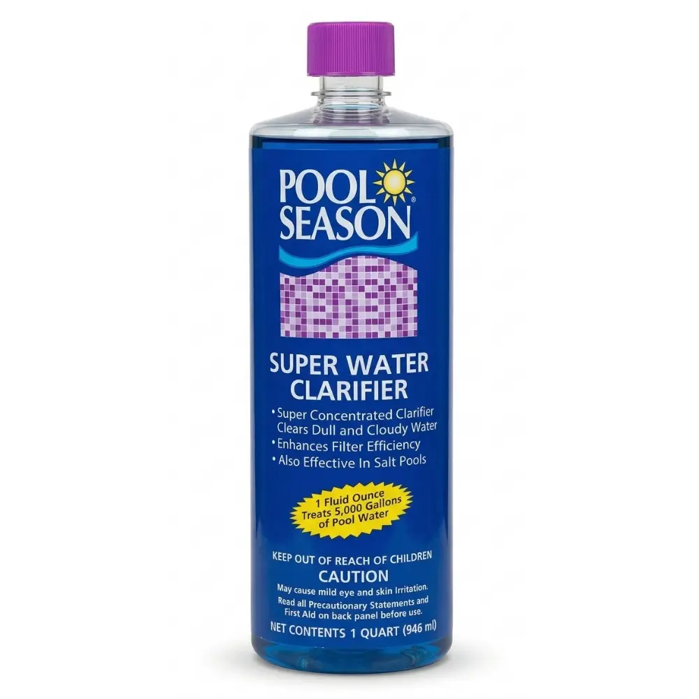 Pool Season Super Concentrated Water Clarifier for Crystal Clear Pool Filtration, 1 Quart