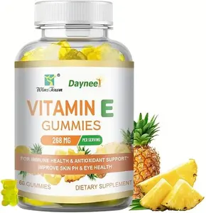 Wins Town Vitamin E 268mg Gummies – Pineapple Flavored Adult Gummy, Vegan & Non-GMO, Supports Immune, Skin & Eye Health*, 60 Count : Health & Household