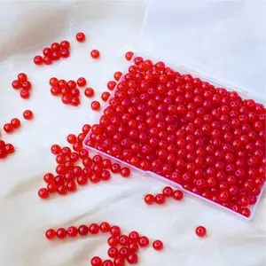 360 count Glass Beads Bulk, 8mm Glass Beads for Barcelet and  Making DIY Crafts (Red)