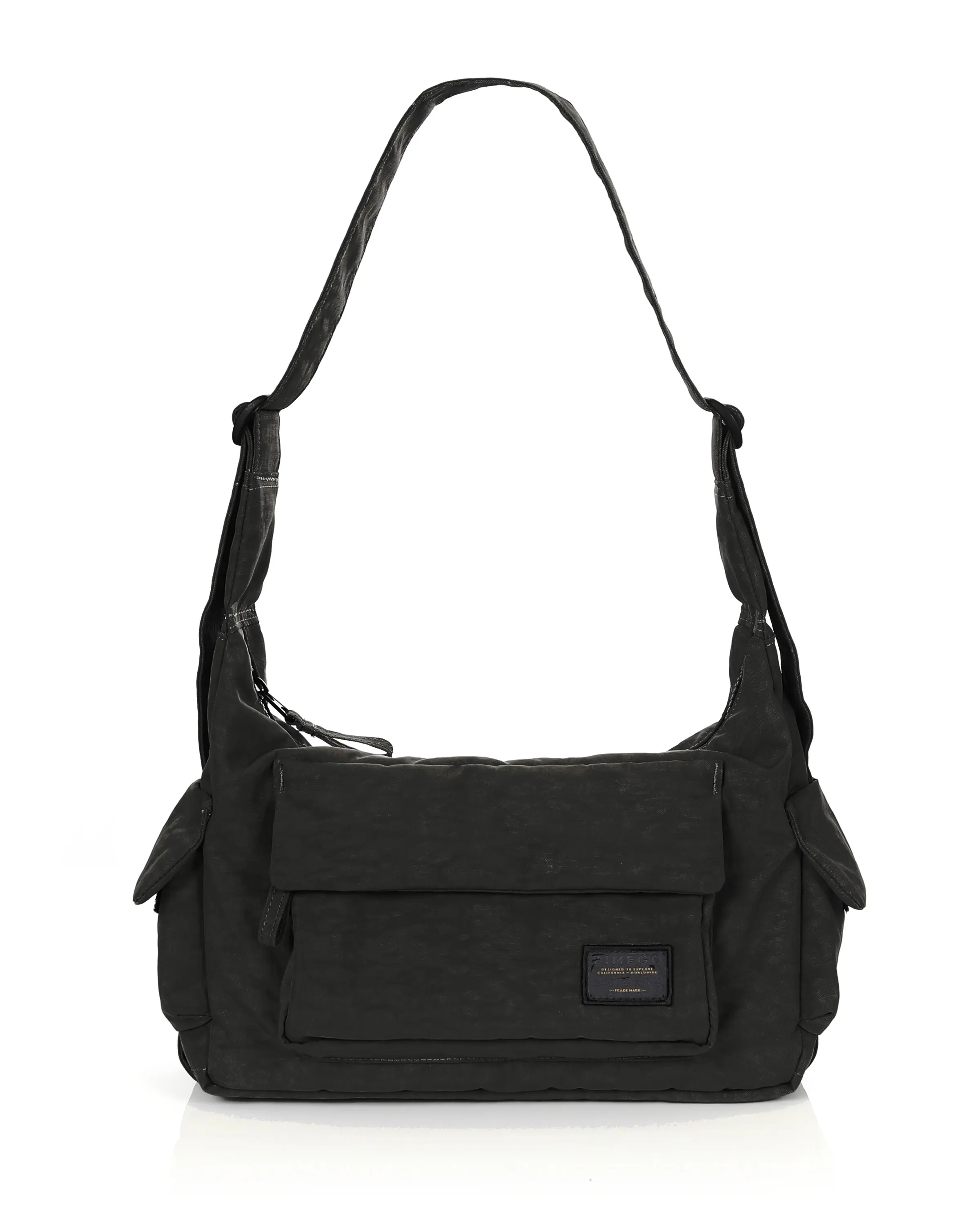 THE CARGO PACK by Zimego Carry ZB806 Medium Nylon Shoulder Bag with Adjustable Strap & Zipper Pockets for iPad & Essentials