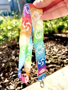 Genshin Inspired Elemental Full Length Lanyards