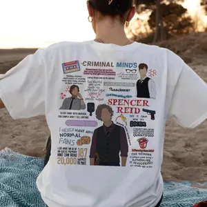 Spencer Reid Criminal Minds Crewneck Tshirt Lightweight Cotton, Spencer Reid Shirt, Unisex Cotton Tee