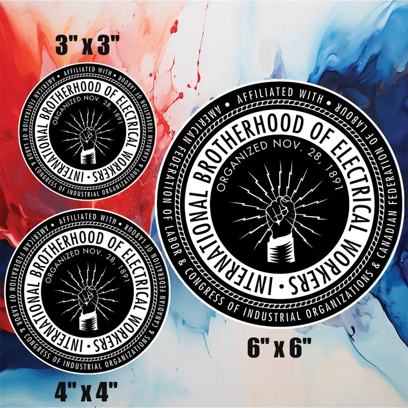 Lineman Decal Union Trade Electrician Sticker Pack 3in 4in 6in Made in USA Premium Vinyl Laminated Decals for Electricians and Union Workers