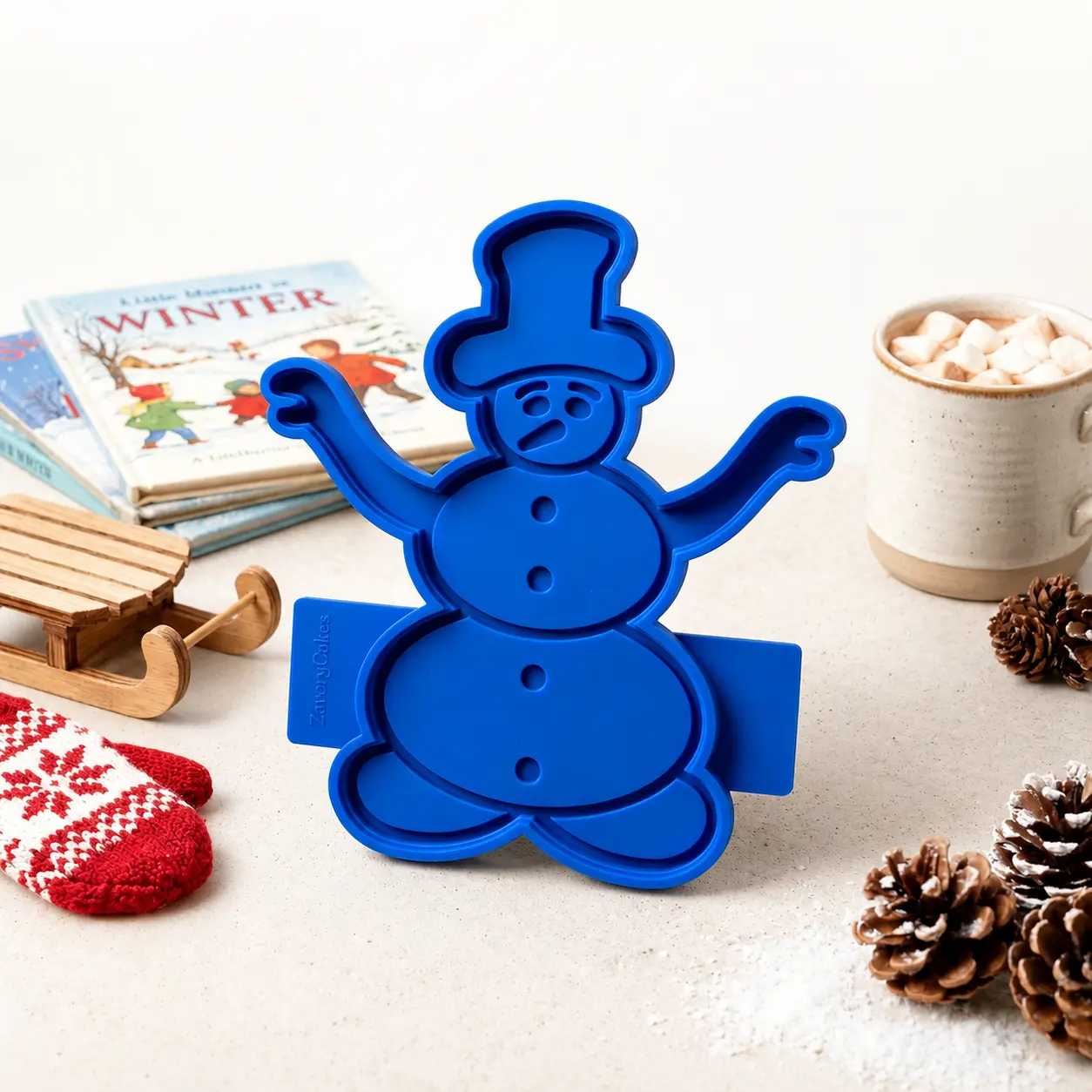 ZaveryVerse Snowy the Snowman Silicone Mold | Original ZaveryVerse Character | BPA-Free Food Grade | Chocolate, Resin, Candles, Soap, Pancakes | Winter Gifts for Kids & Holiday Baking