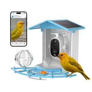 Luna 2K Smart Bird Feeder with Camera, AI Bird Species Identification, Instant Arrival Alerts, Solar-Powered, Weatherproof Design for Effortless Birdwatching, Best Gift for Birdlovers
